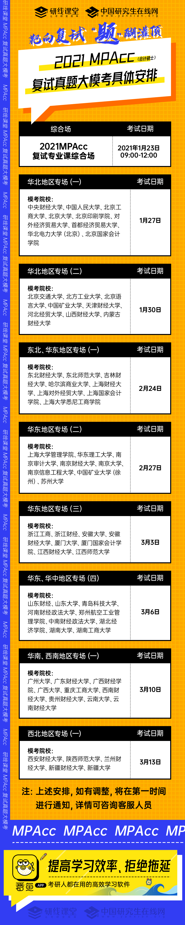 2021獨家定向MPAcc復試真題大模考來啦！