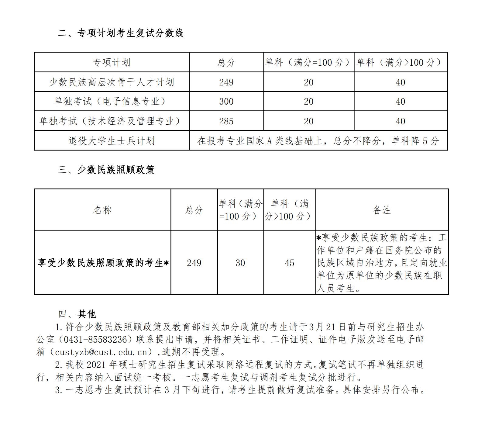2021考研分數線：長春理工大學復試分數線_復試時間_國家線公布！